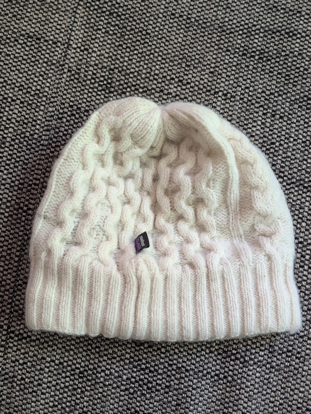 Patagonia Kids Cable Knit Beanie in Creamy White